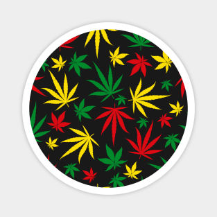 Cannabis Leaf Art Magnet